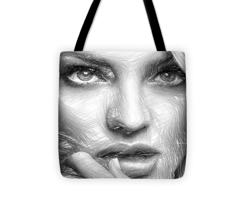 Tote Bag - Black And White Drawing