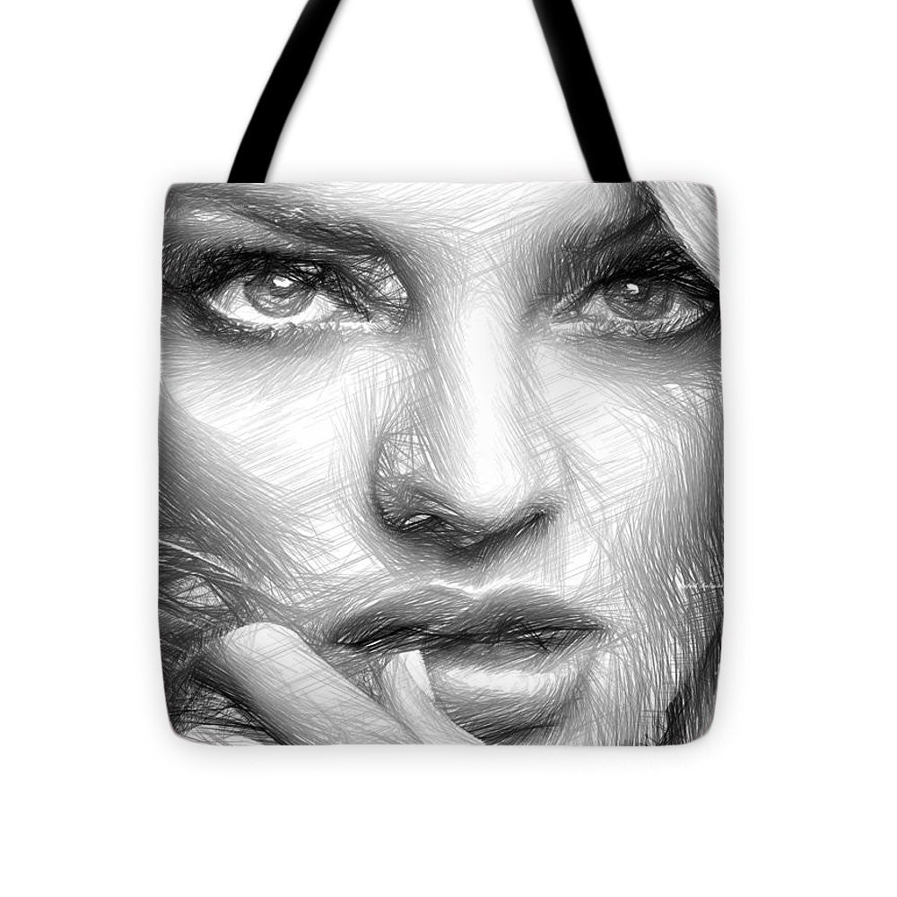 Tote Bag - Black And White Drawing