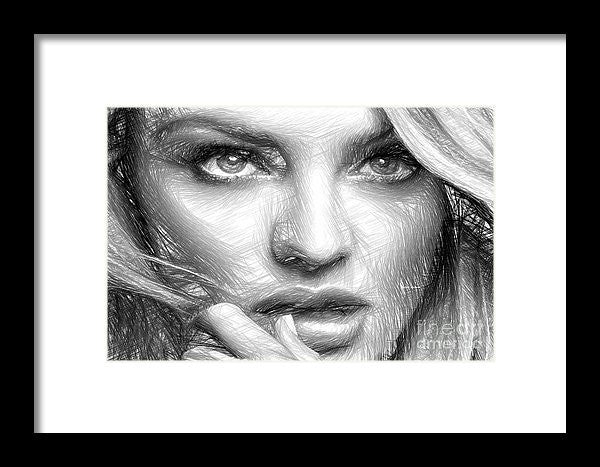 Framed Print - Black And White Drawing