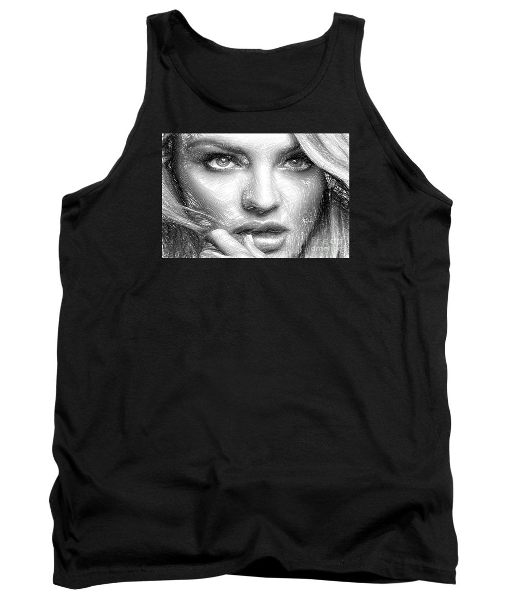 Tank Top - Black And White Drawing
