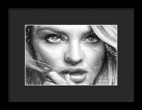 Framed Print - Black And White Drawing