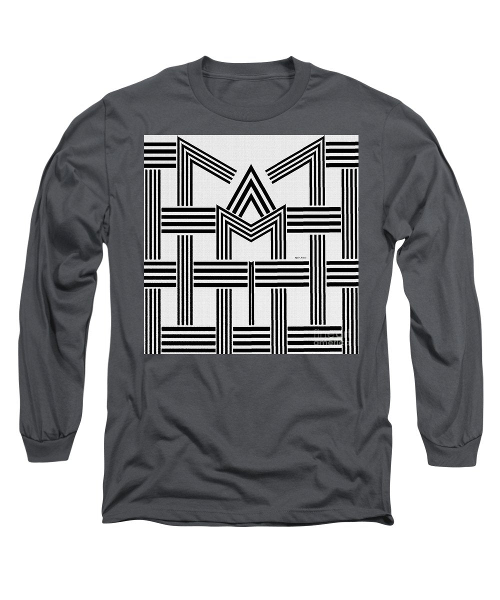 Black And White M - Long Sleeve T-Shirt