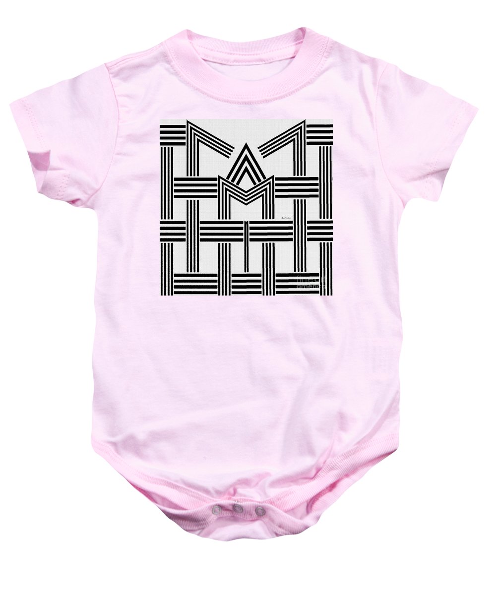 Black And White M - Baby Onesie