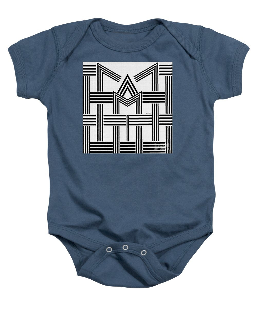 Black And White M - Baby Onesie