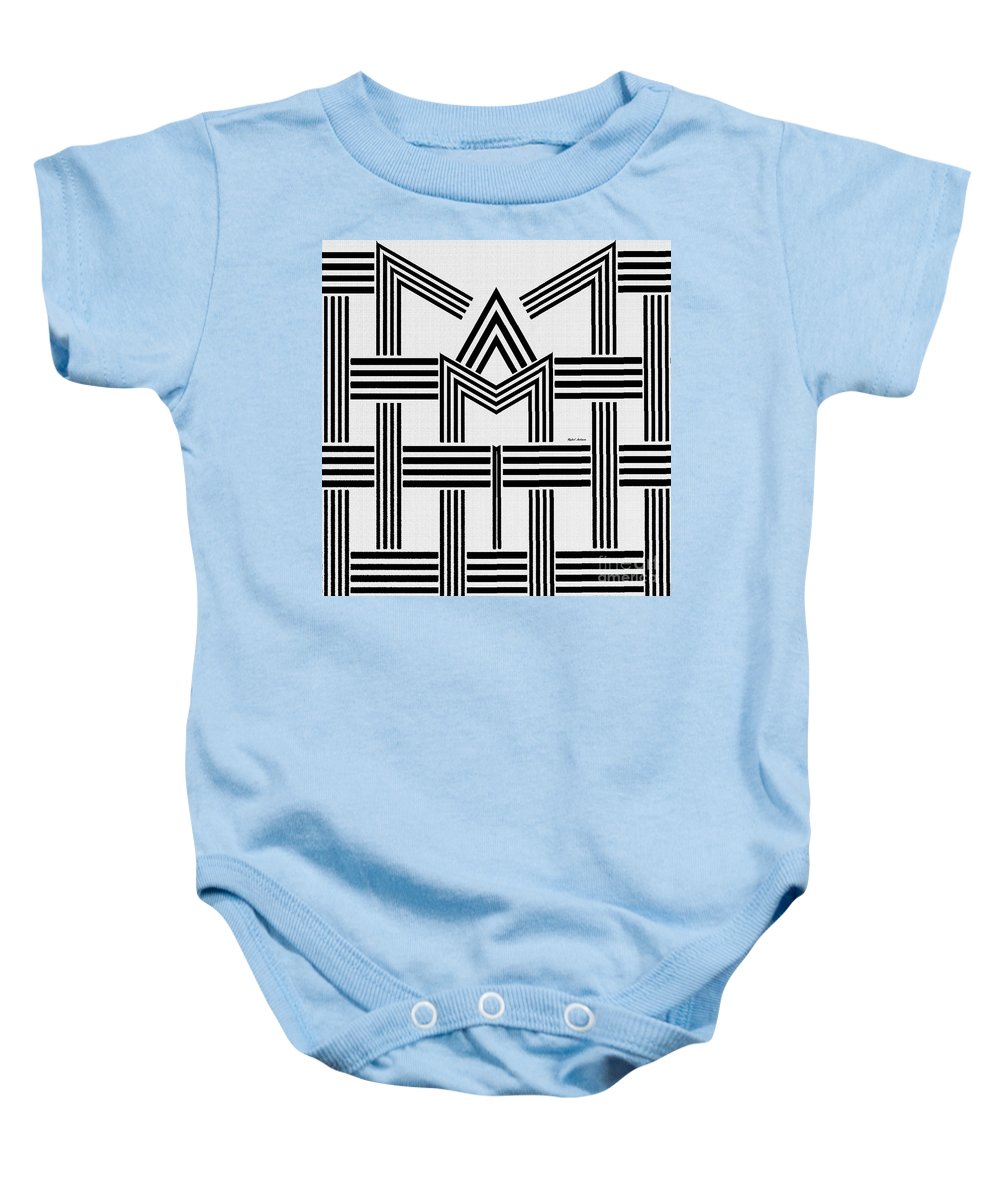 Black And White M - Baby Onesie