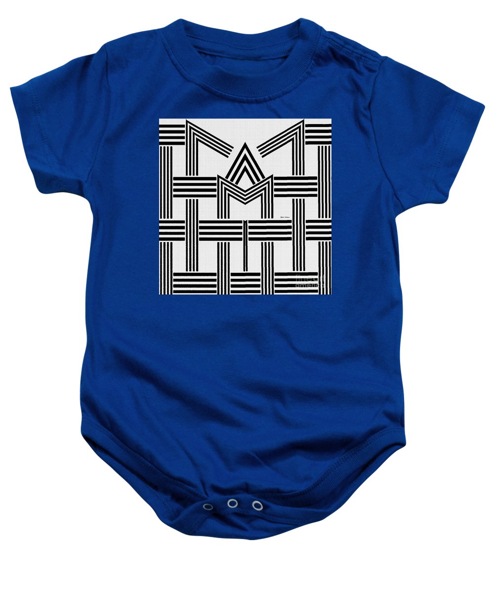 Black And White M - Baby Onesie