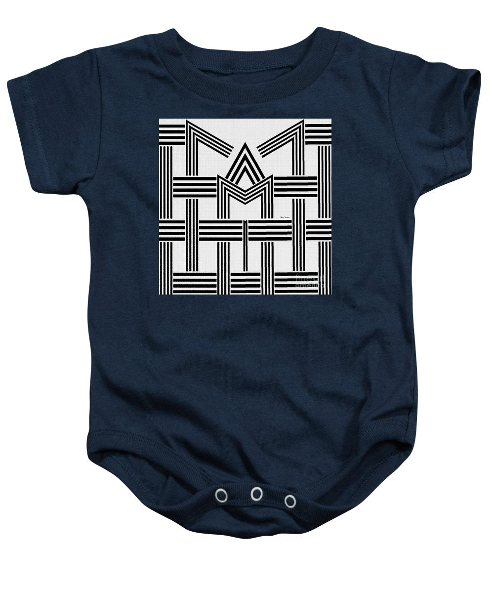 Black And White M - Baby Onesie