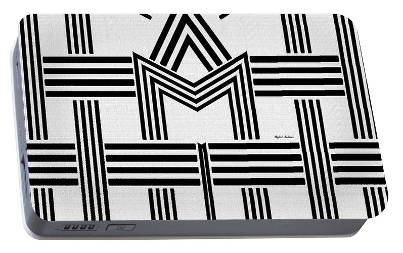 Black And White M - Portable Battery Charger