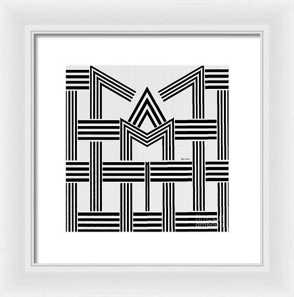 Black And White M - Framed Print