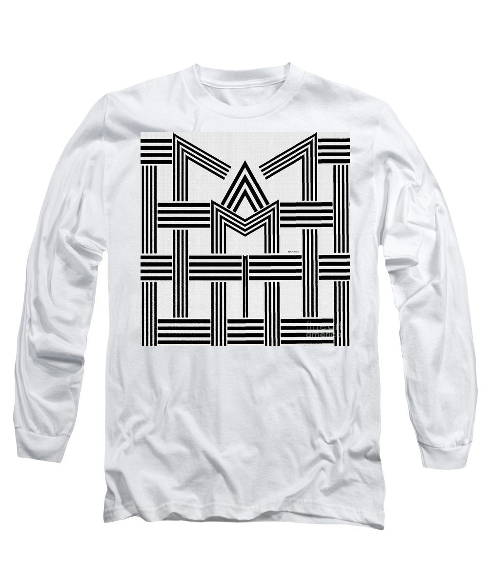 Black And White M - Long Sleeve T-Shirt