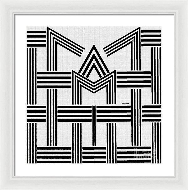 Black And White M - Framed Print