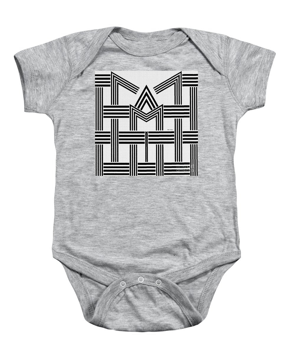 Black And White M - Baby Onesie