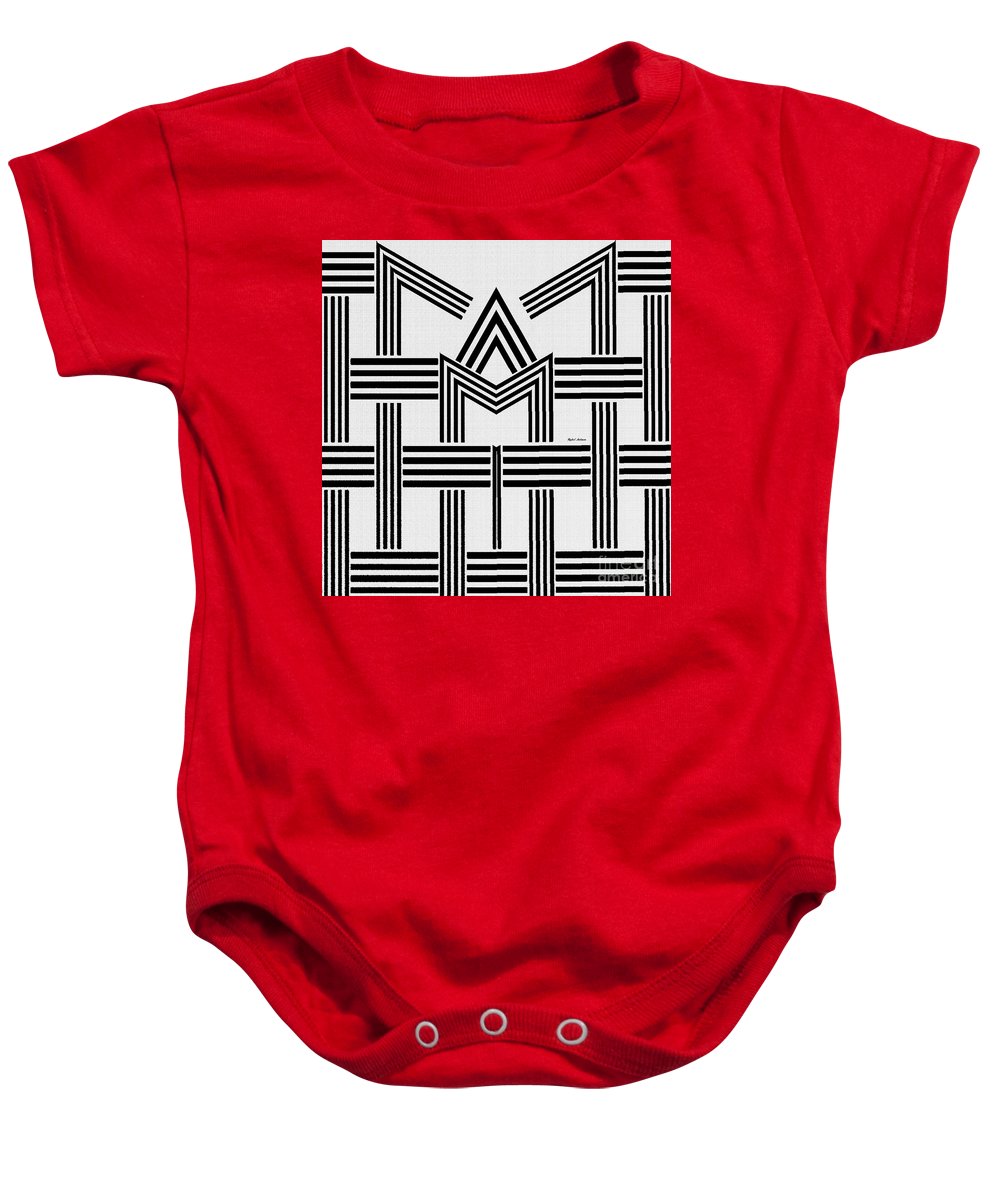 Black And White M - Baby Onesie