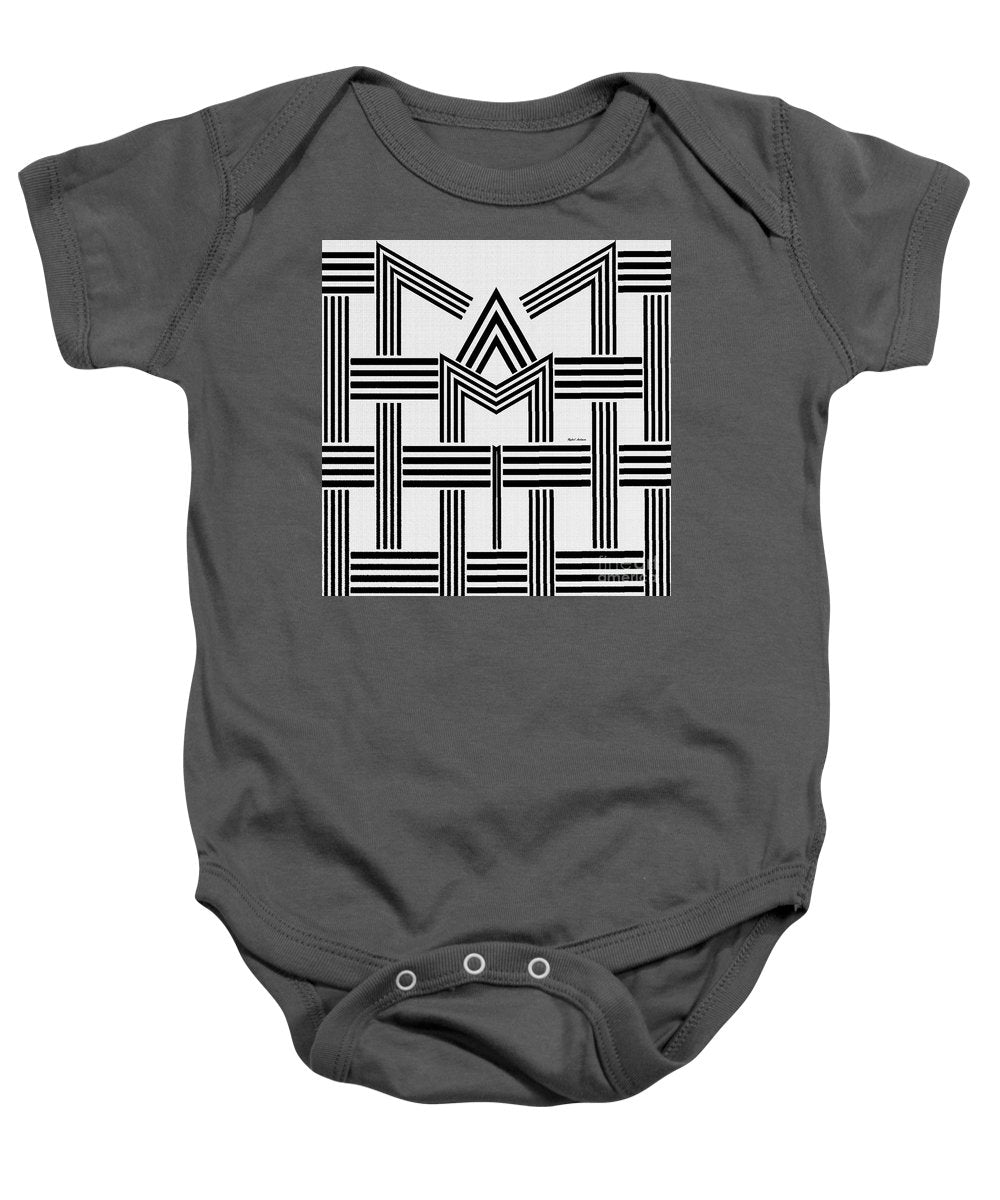 Black And White M - Baby Onesie