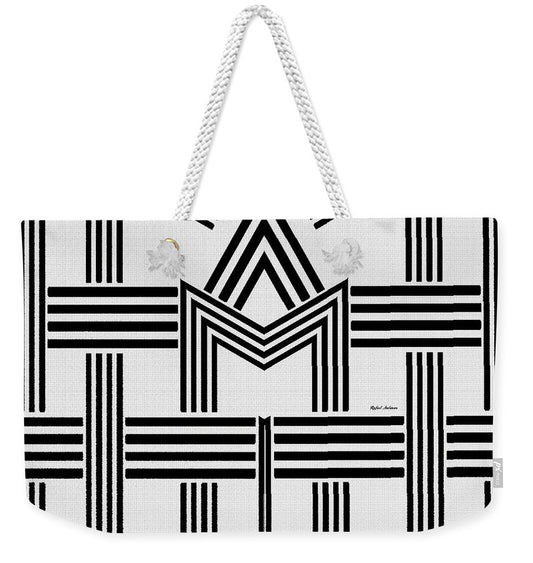 Sac fourre-tout noir et blanc M - Weekender