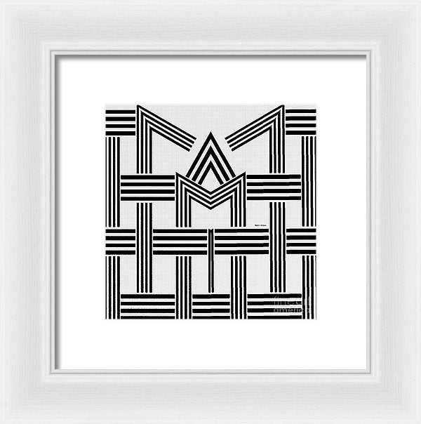 Black And White M - Framed Print