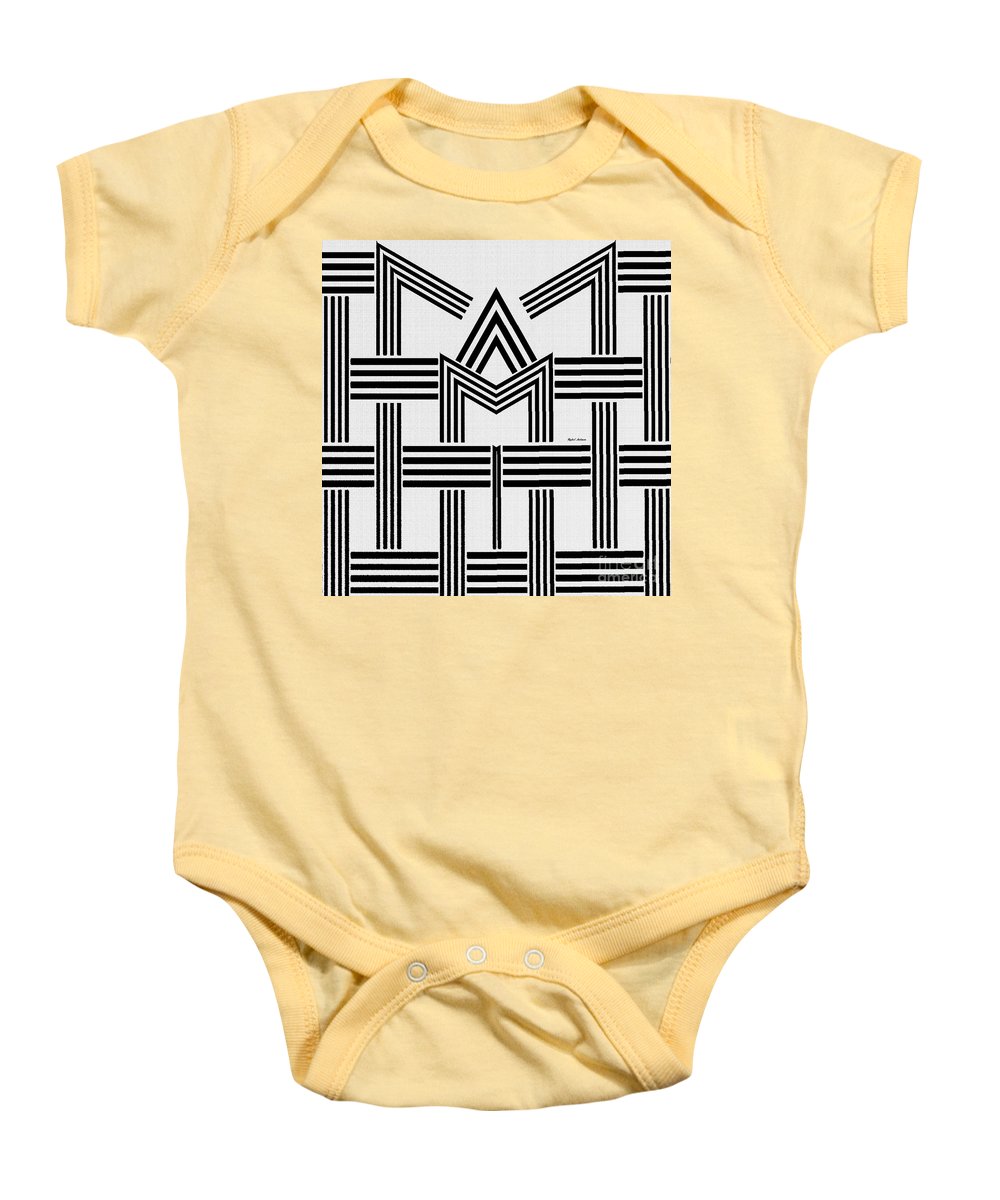 Black And White M - Baby Onesie