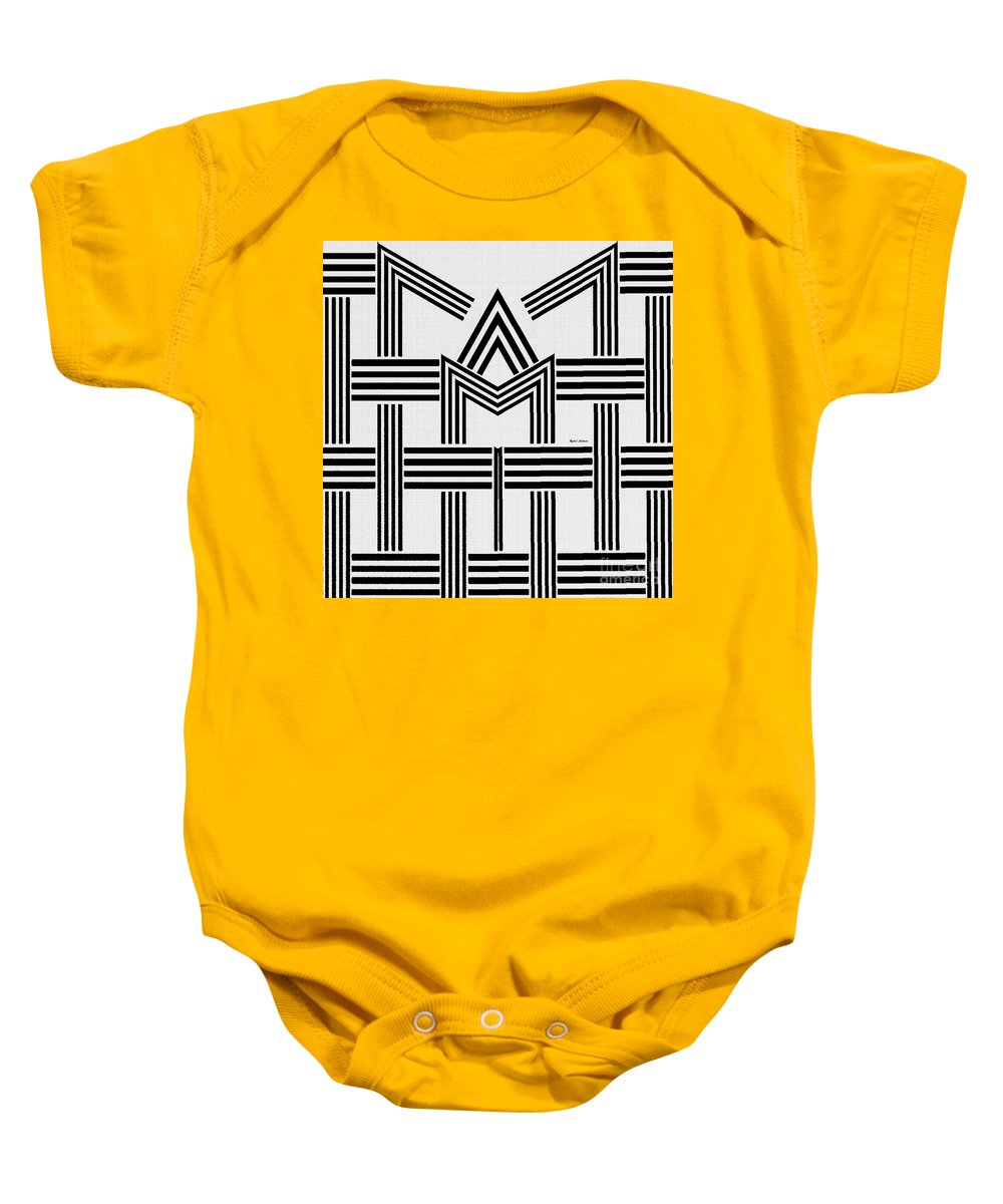 Black And White M - Baby Onesie