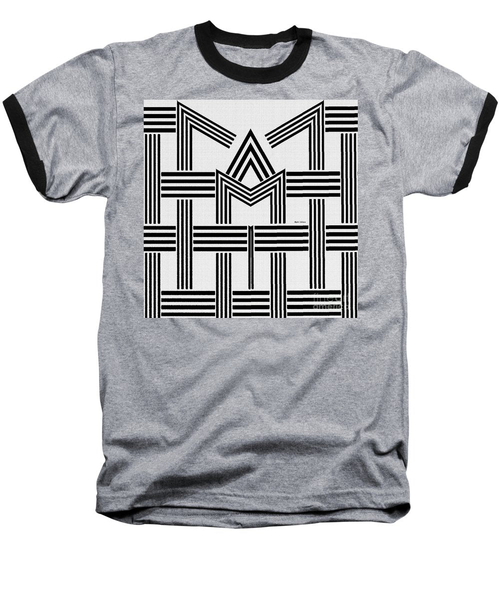 Black And White M - Baseball T-Shirt