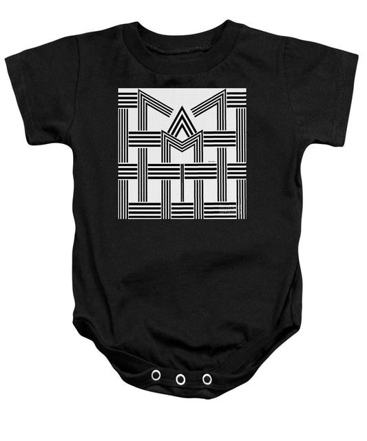 Black And White M - Baby Onesie