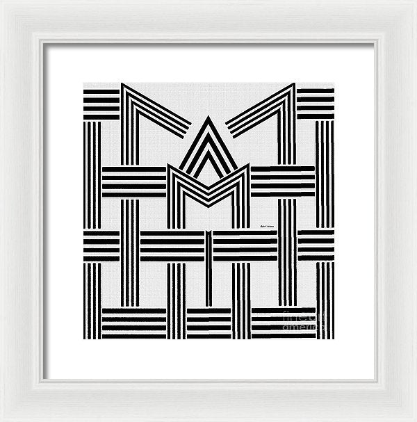 Black And White M - Framed Print