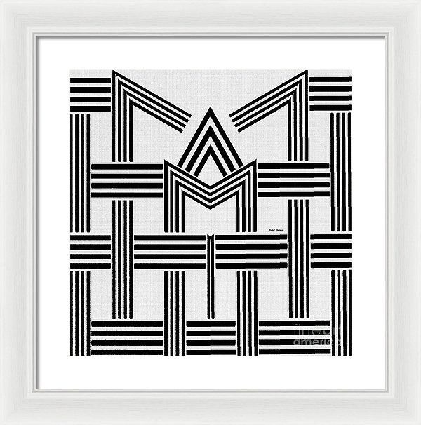 Black And White M - Framed Print