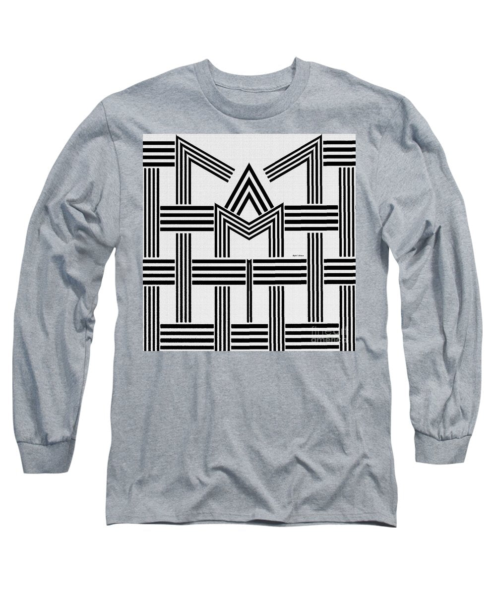 Black And White M - Long Sleeve T-Shirt