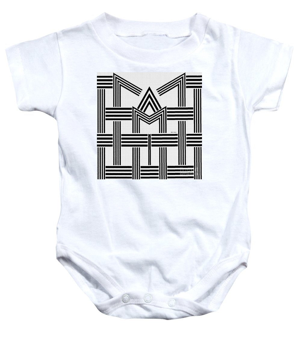 Black And White M - Baby Onesie