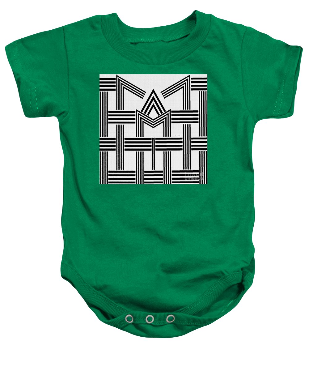 Black And White M - Baby Onesie