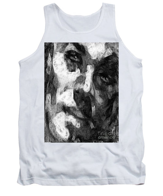 Tank Top - Black And White Male Face