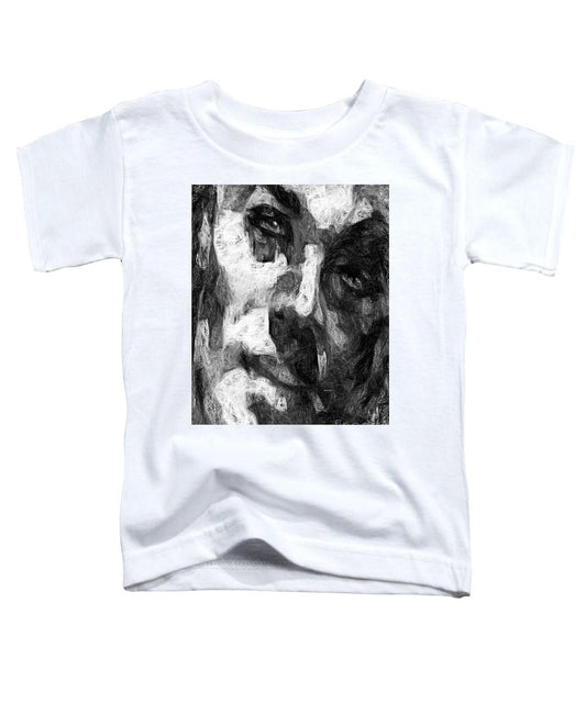 Toddler T-Shirt - Black And White Male Face