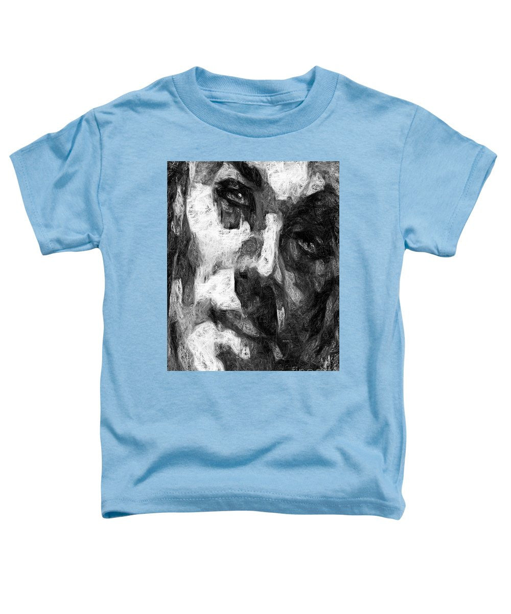 Toddler T-Shirt - Black And White Male Face