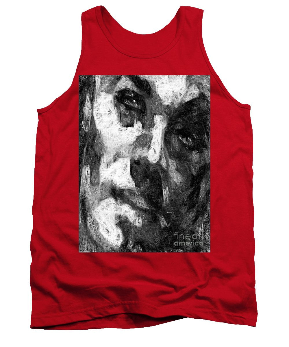 Tank Top - Black And White Male Face