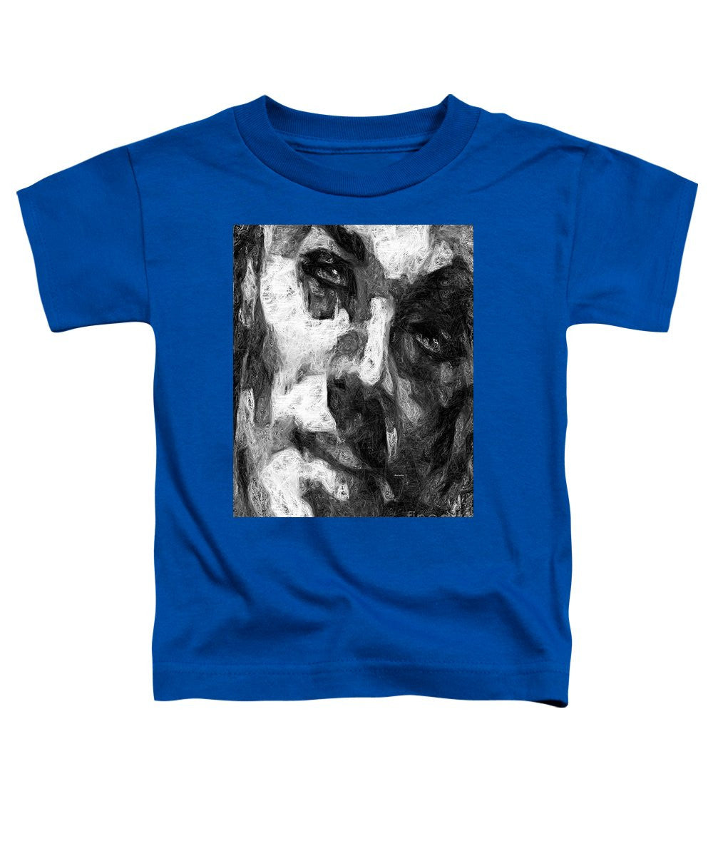 Toddler T-Shirt - Black And White Male Face