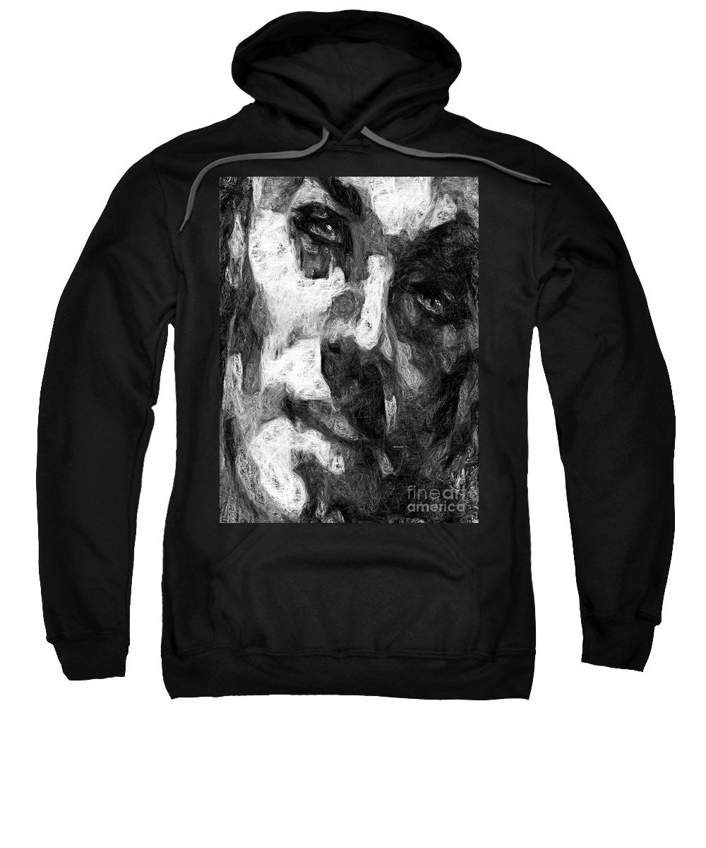 Sweatshirt - Black And White Male Face