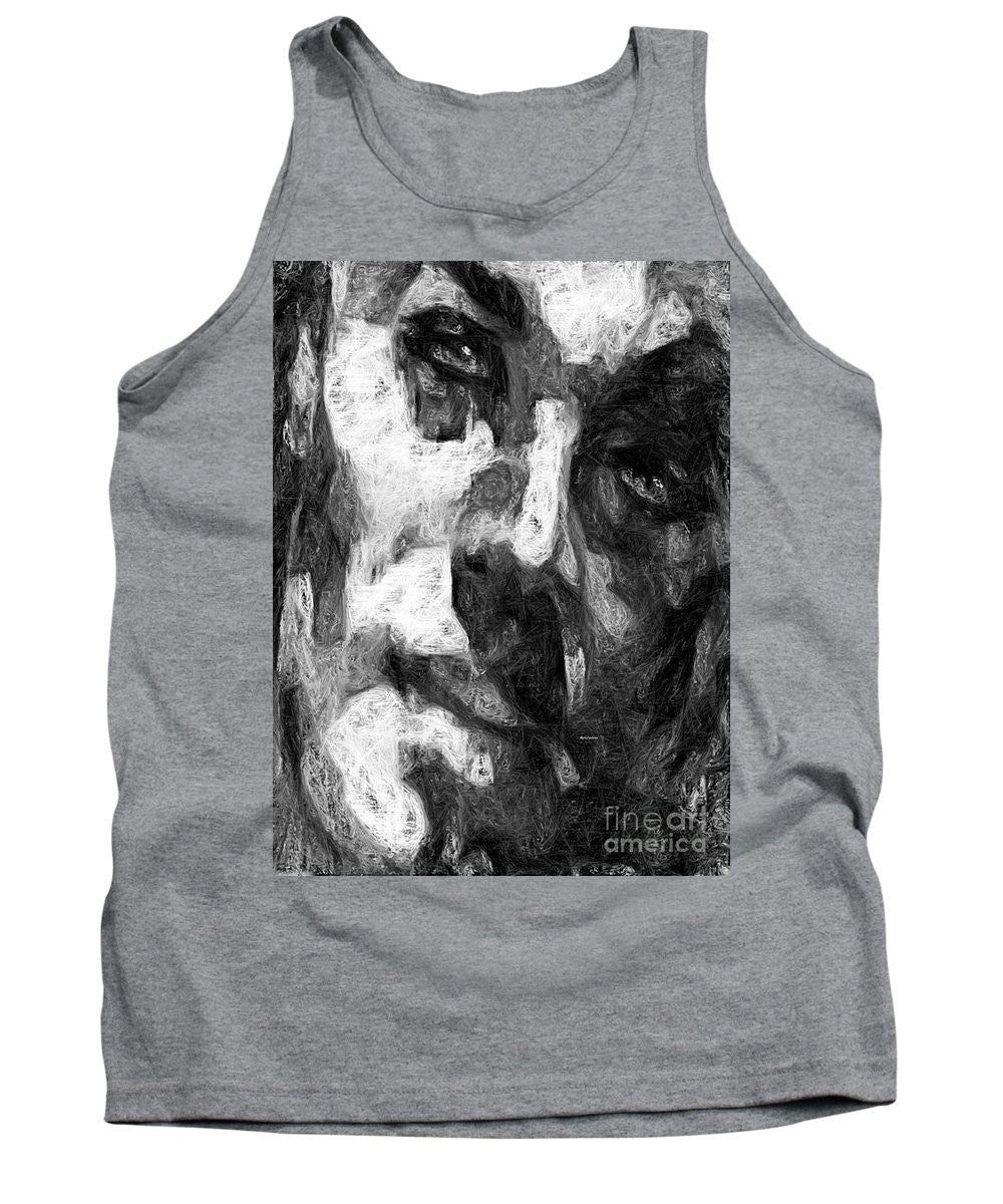 Tank Top - Black And White Male Face