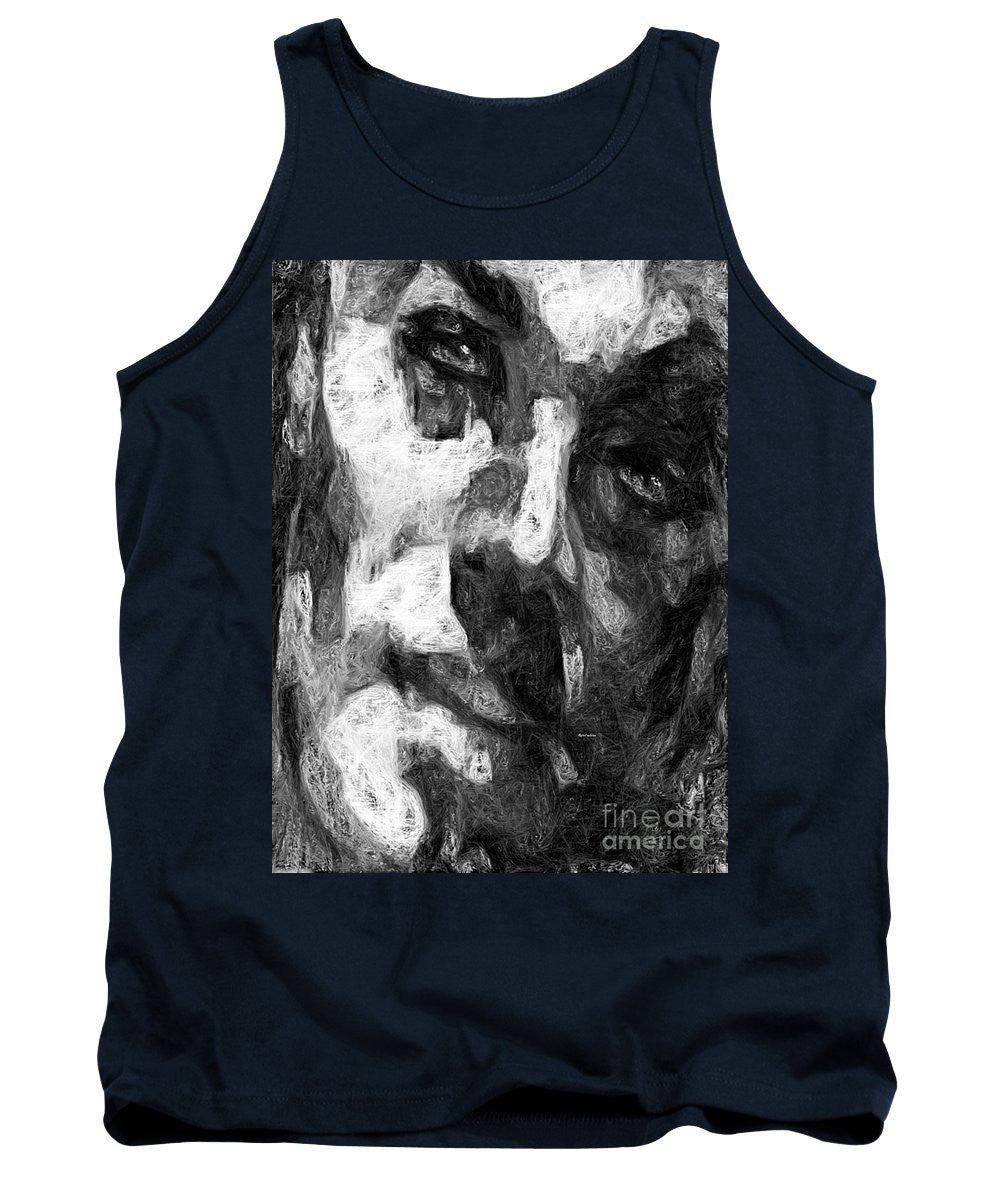 Tank Top - Black And White Male Face