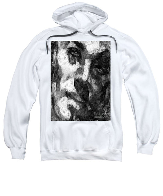 Sweatshirt - Black And White Male Face