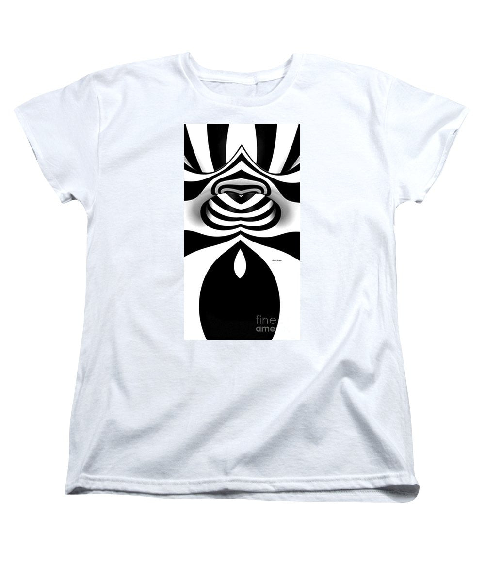 Women's T-Shirt (Standard Cut) - Black And White Tunnel