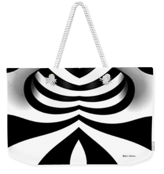 Weekender Tote Bag - Black And White Tunnel