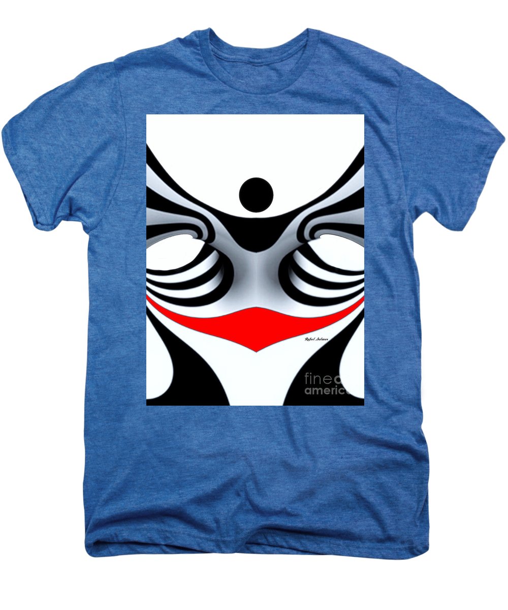 Black White And Red Geometric Abstract - Men's Premium T-Shirt