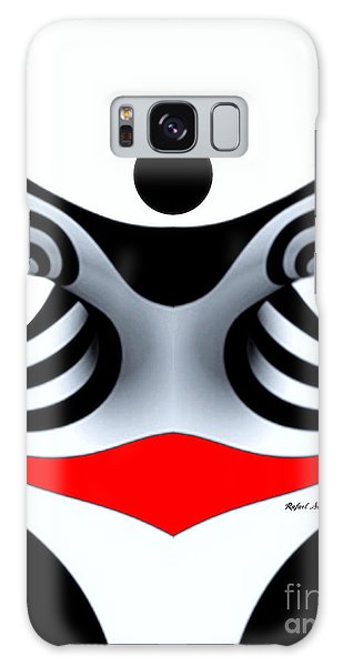 Black White And Red Geometric Abstract - Phone Case