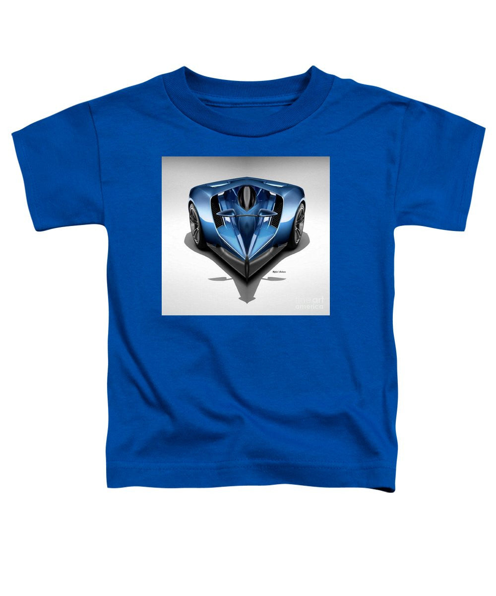 T-shirt pour tout-petits - Voiture bleue 002