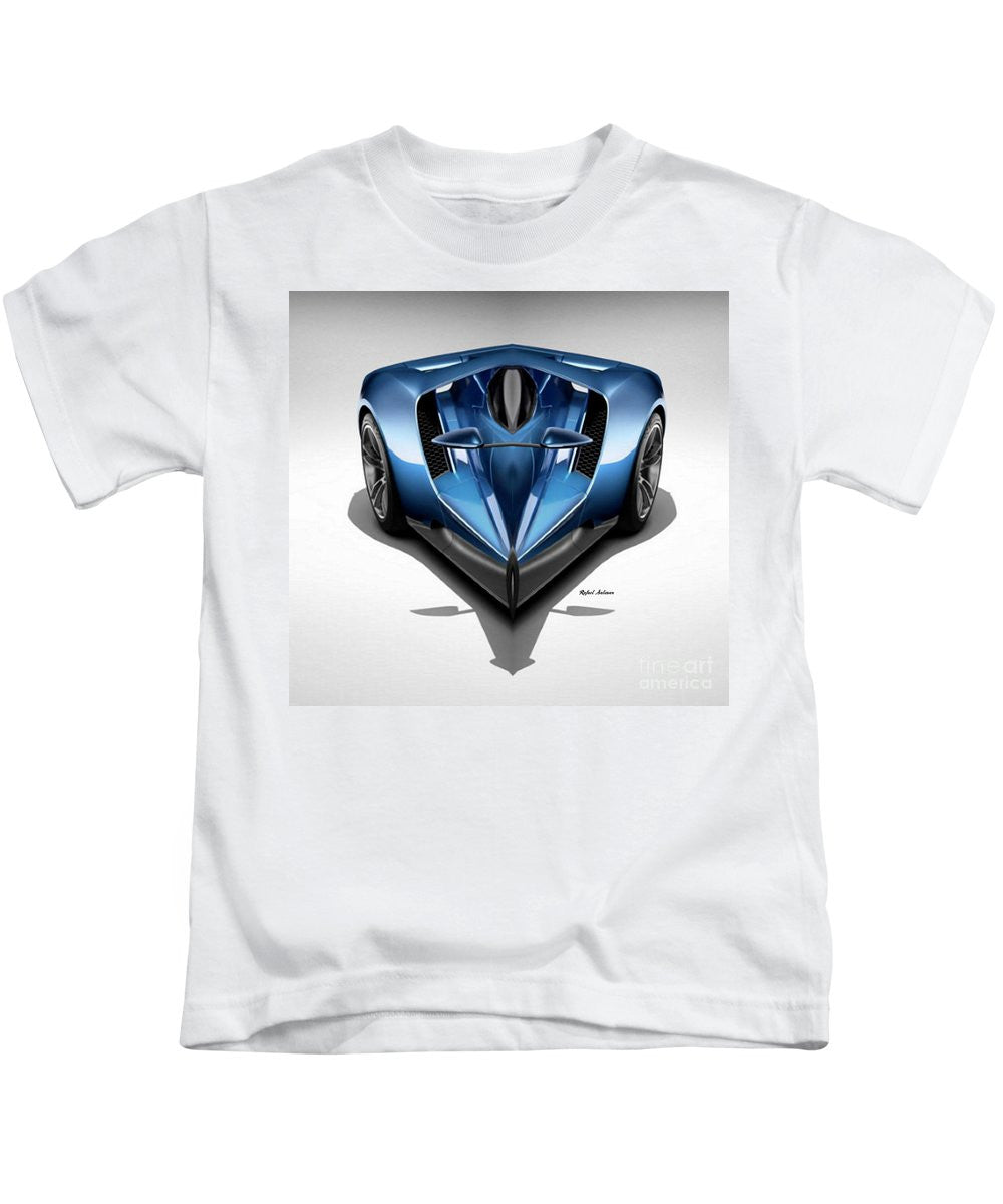 T-shirt pour enfant - Voiture bleue 002