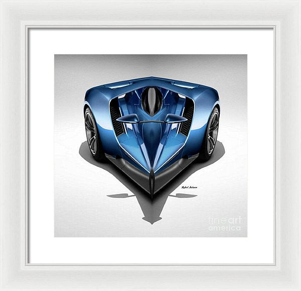 Framed Print - Blue Car 002