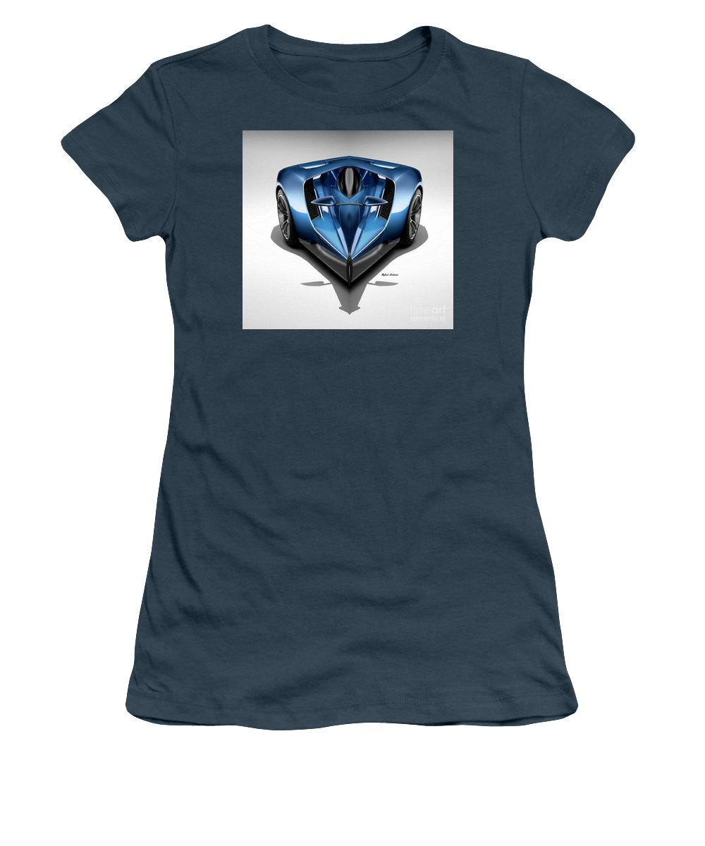 Women's T-Shirt (Junior Cut) - Blue Car 002