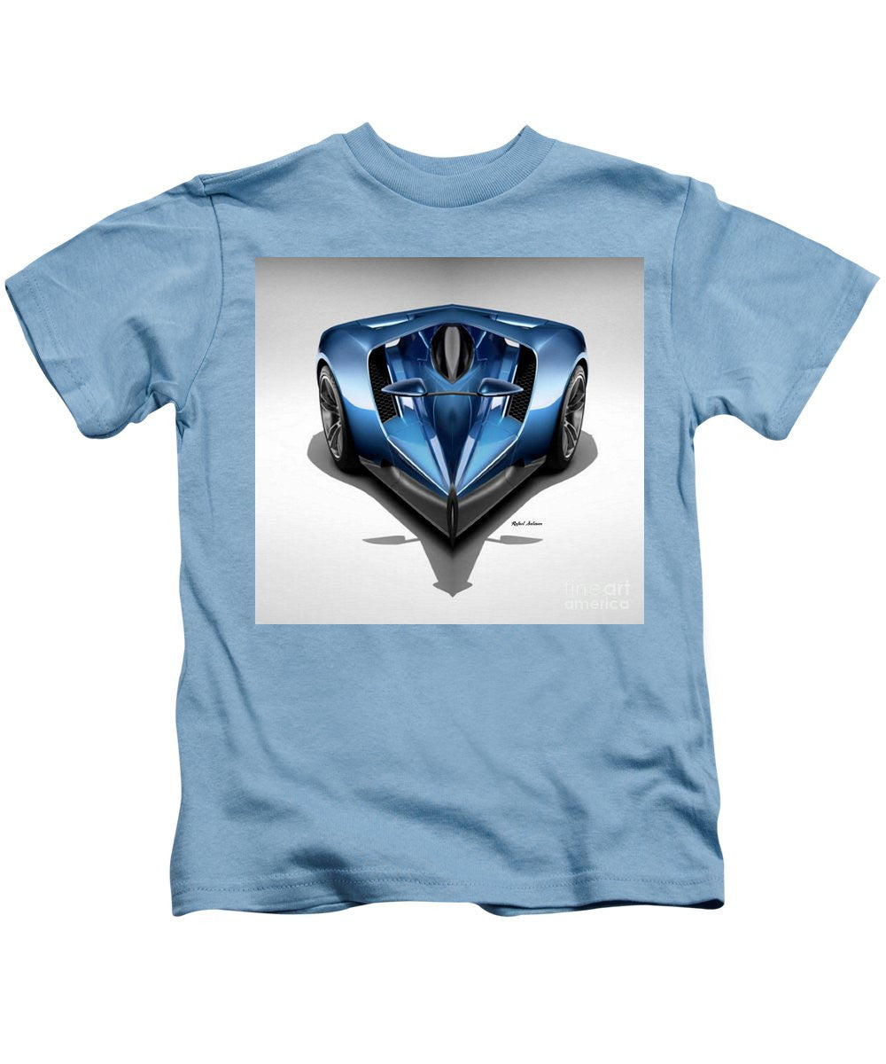 T-shirt pour enfant - Voiture bleue 002