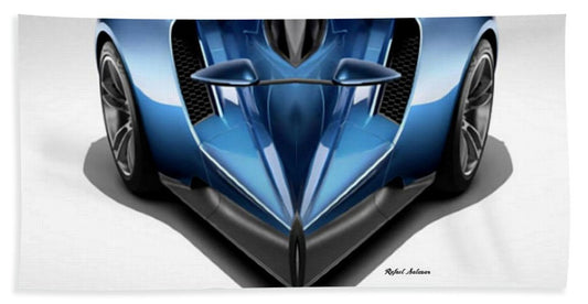 Serviette - Voiture Bleue 002