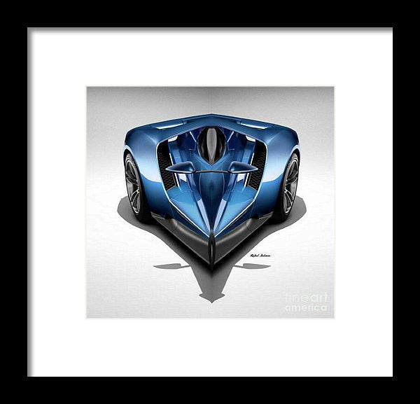 Framed Print - Blue Car 002