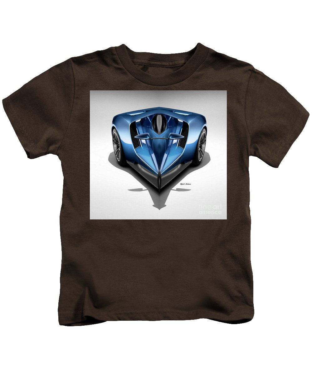 T-shirt pour enfant - Voiture bleue 002